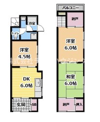 守口市南寺方賃貸テラスの物件間取画像